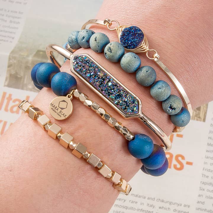 Stable armbånd, Druzy, Geode armbåndssæt for engroshandel hos Mara Blak - Hidden Gems