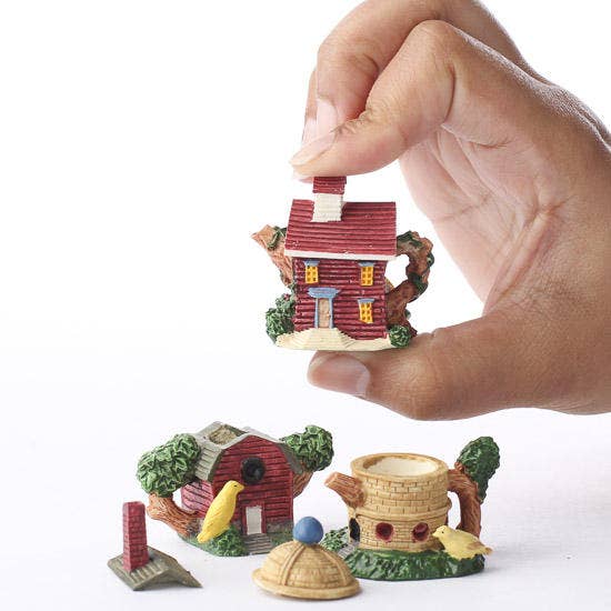 Factory Direct Craft – wholesale Decorative tabletop object – Set of 12 Mini Birdhouse Teapots 2