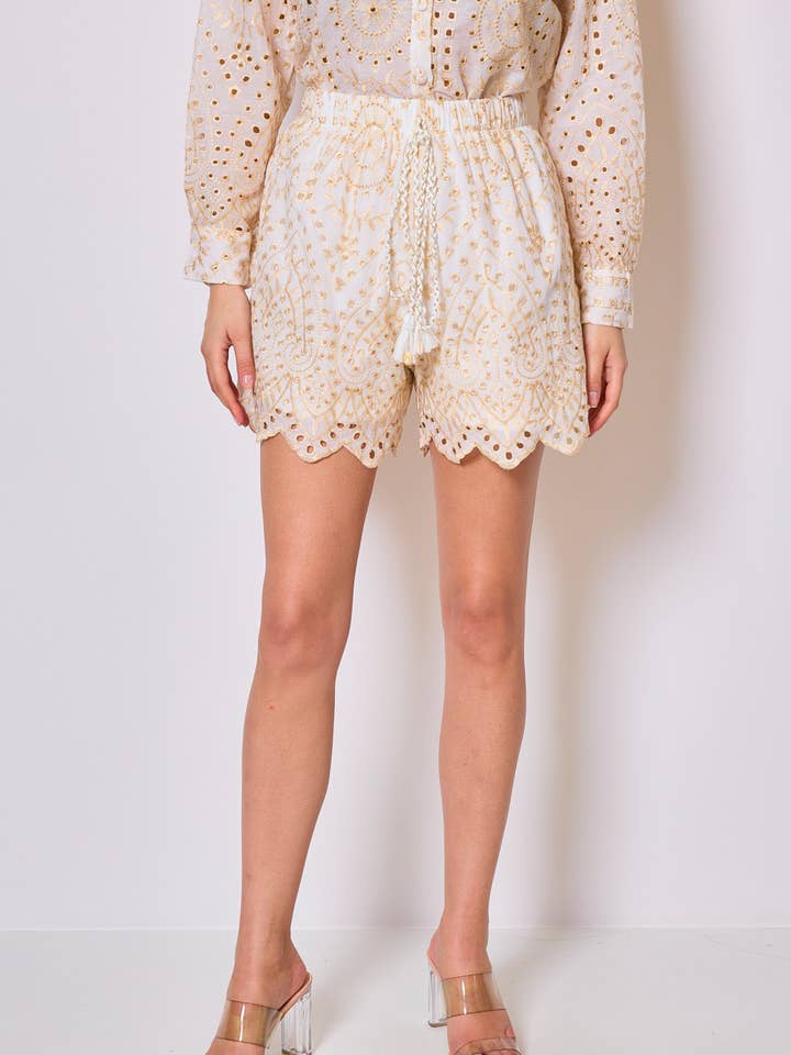 Short in broderie anglaise - 2421 for wholesale by Frime