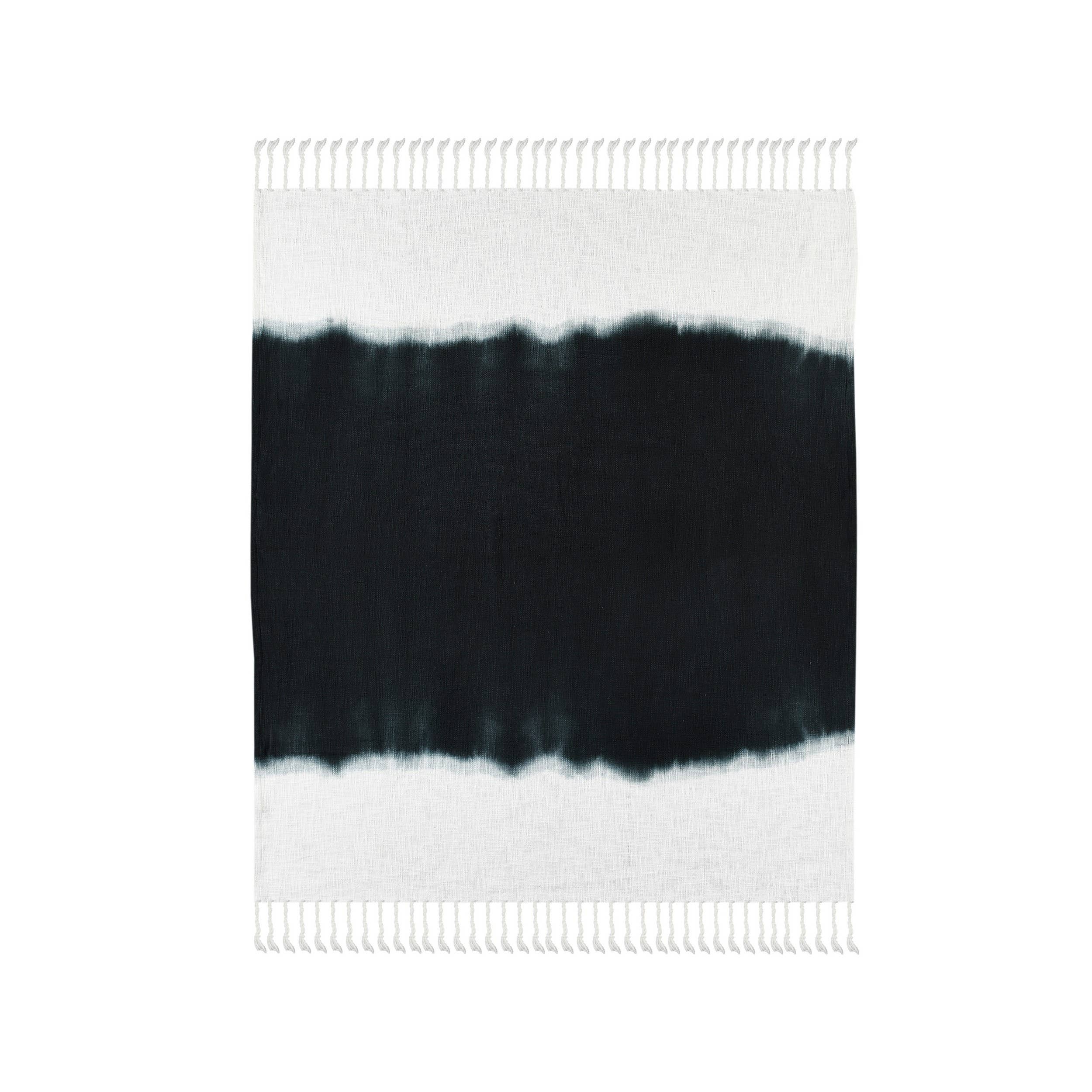 LR Home - Wholesale Throw Blanket - Hand-Dyed Color-Block Lightweight Cotton Throw With Fringe4