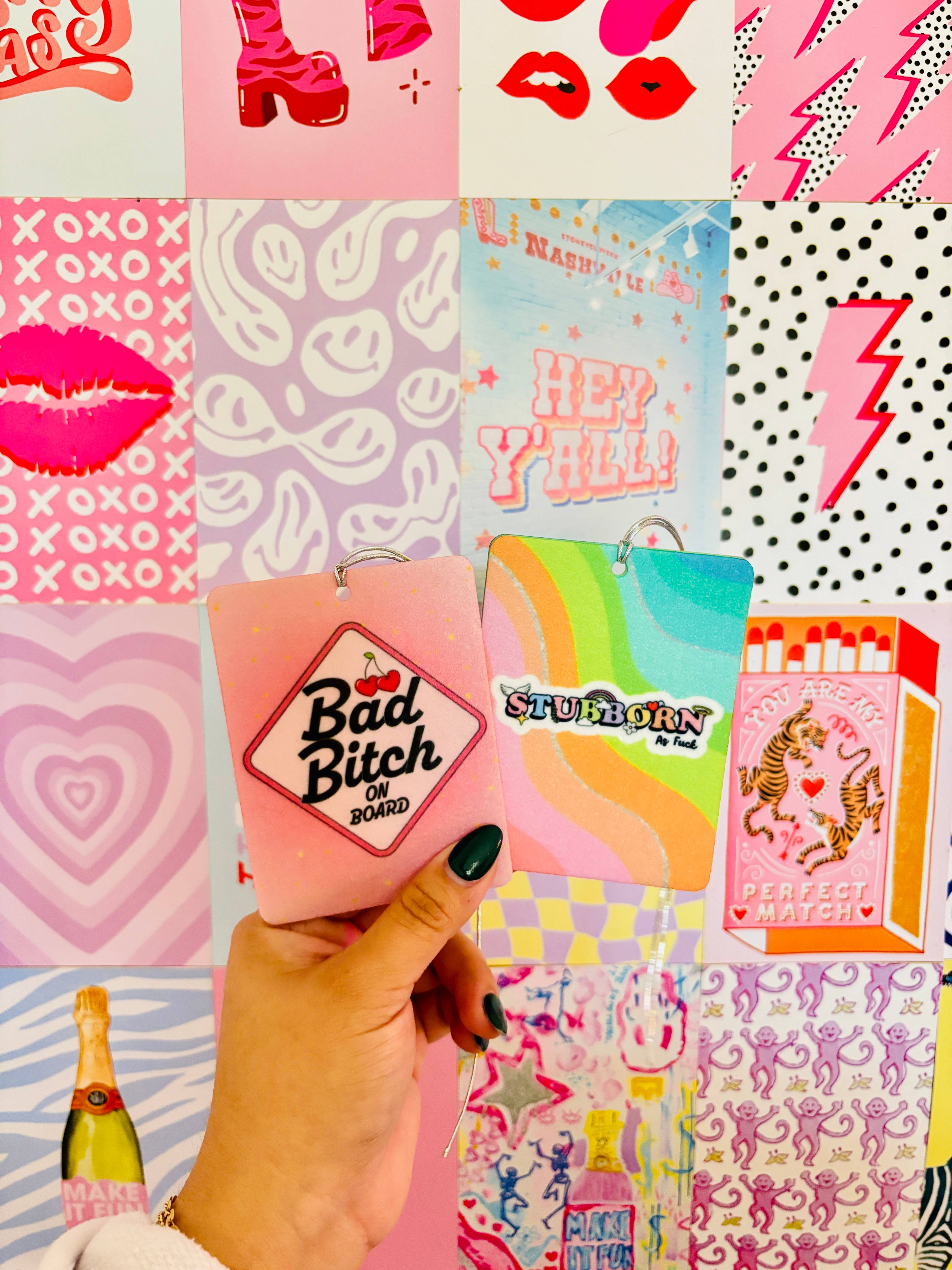 Bizzz Designs - Vendita all'ingrosso Deodorante per auto - Donna - Deodorante per ambienti Girly Preppy Felt Freshies Boutique Freshie4