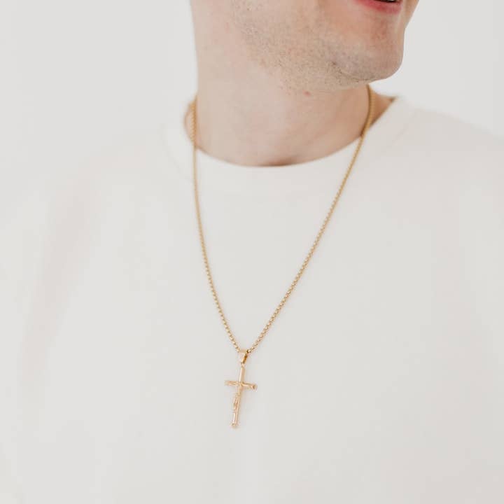Luca L'uomo Mens Collection Cross Necklace for wholesale by Pretty Simple