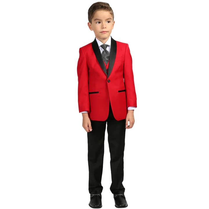 Ferrecci - Wholesale Suit Set - Kids - Ferrecci - Ultimate Elegance Boy's Shawl Collar Tuxedo Set