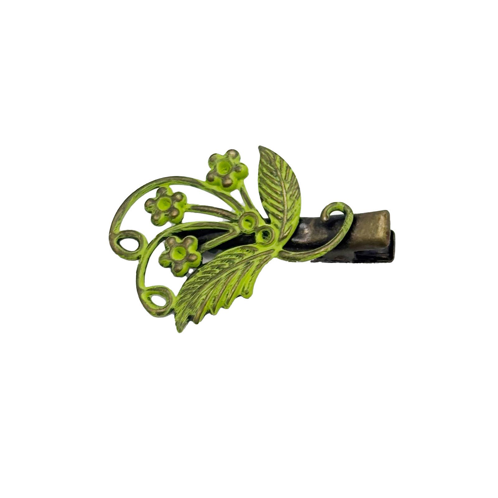 Gleeful Peacock - Wholesale Hair Clip - Women's - Tendrils Vine and Floral Bohemian Hair Clip0