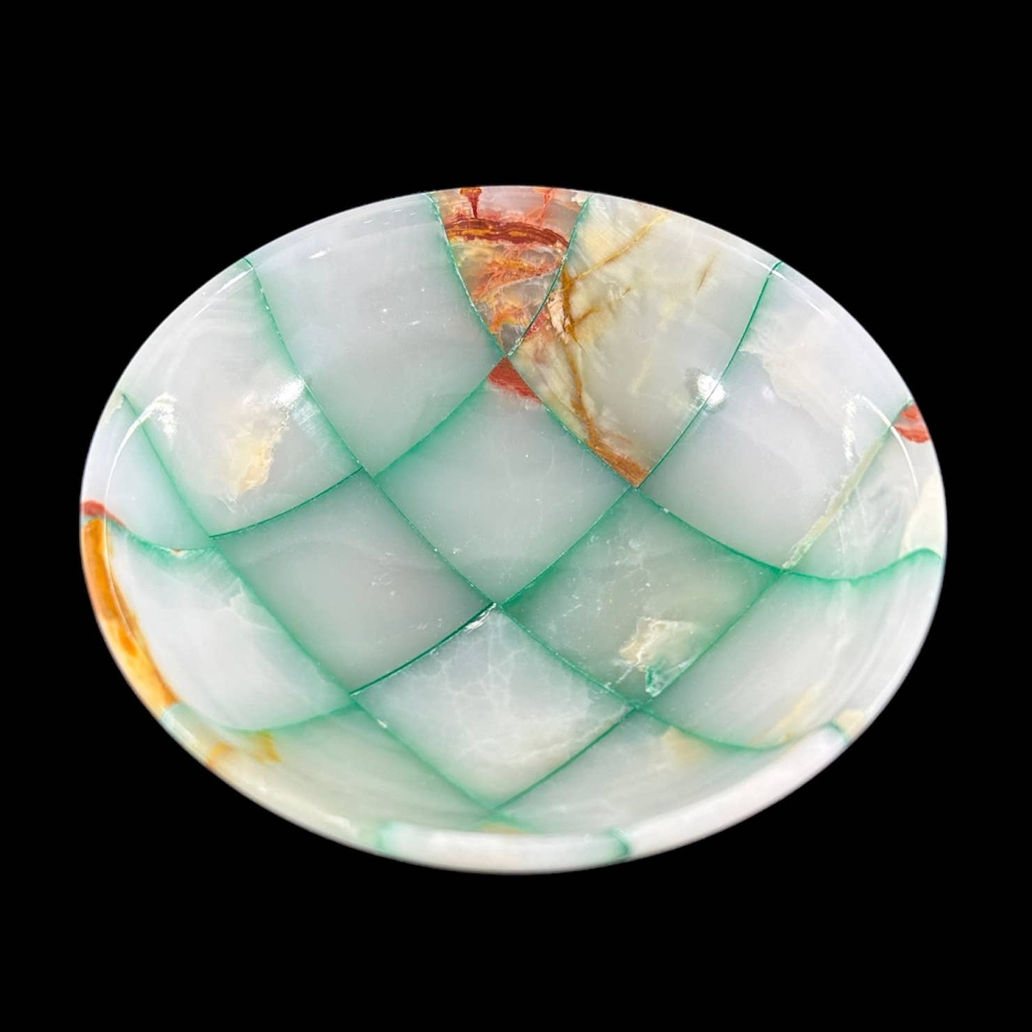 Quasar Gems USA - Wholesale Decorative Plate/Dish/Bowl - Onyx Bowl Colored 5 inch6