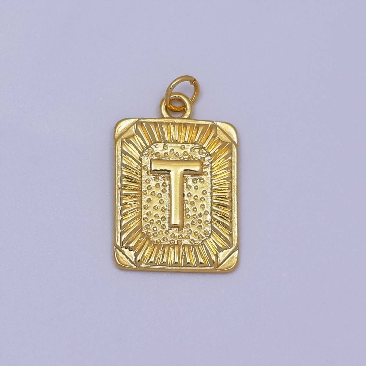 Aim Eternal - Wholesale Individual Charm/Pendant - 24k Gold Filled Initial Tag Letter Charm A - Z Alphabet Letter Tile Charm Pendant Personalized Charm for Designer Inspired Necklace Jewelry Making A716~A72819