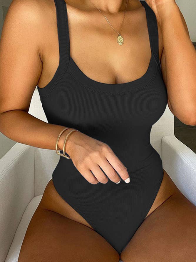 UNISHE - Vendita all'ingrosso Body - Donna - Body a Costine con Spalline Sottili ZZKF8719