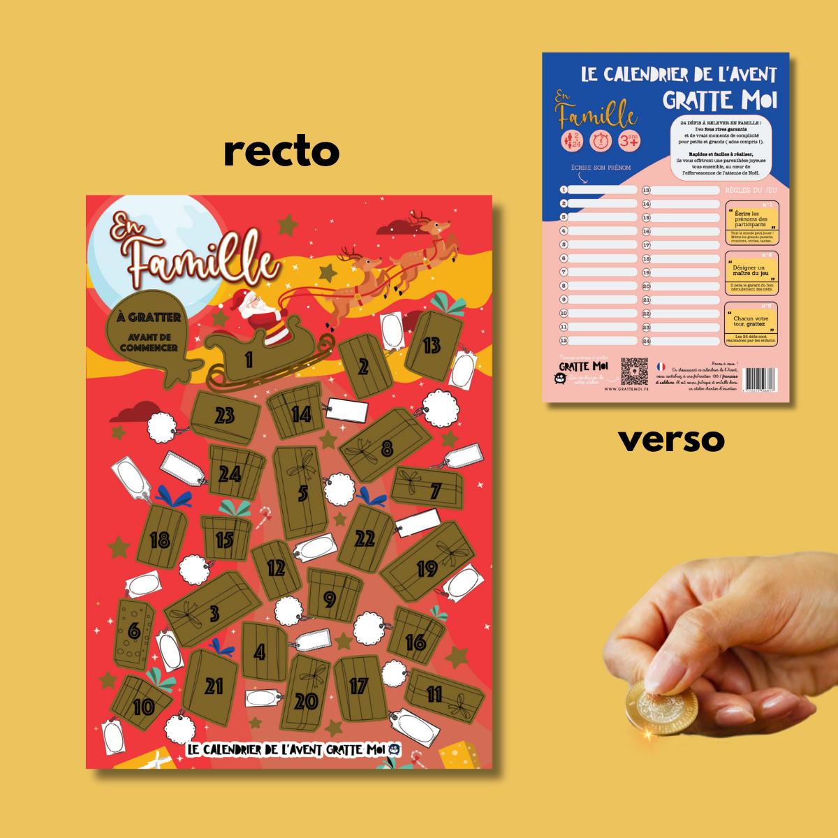 GRATTE MOI papeterie - Wholesale Advent Calendar - Scratch-off Advent Calendar - FAMILY ⭐️ for Christmas3