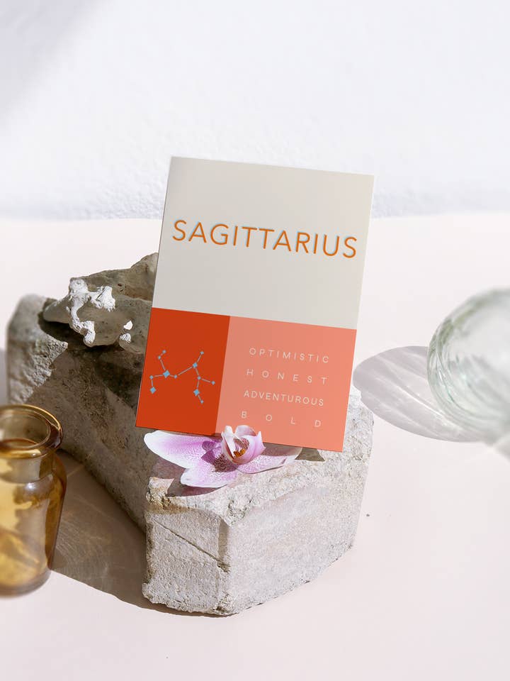 Sagittarius Zodiac Card for wholesale by Bon Femmes