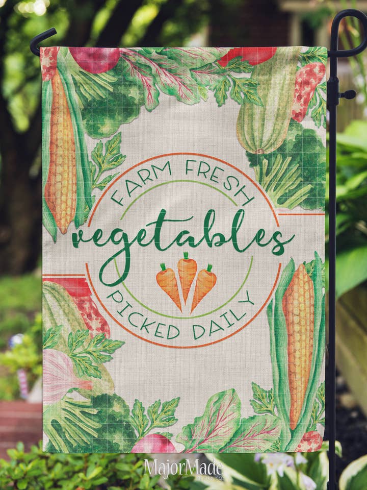 Bandiera da giardino - Farmers Market Farm - per la vendita all'ingrosso da parte di MajorMade Design Co
