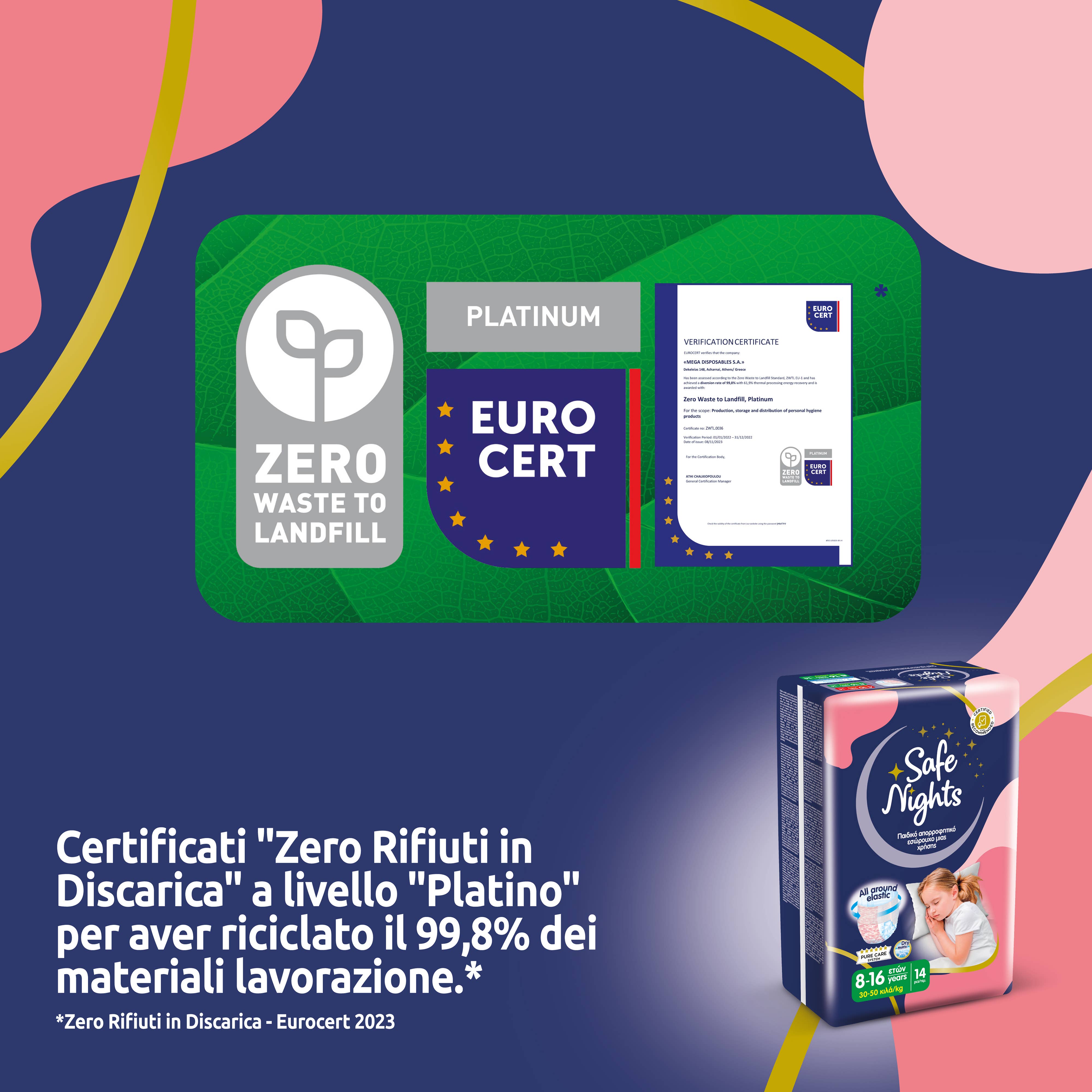 Babylino - Wholesale Diaper (Non-Cloth) - Baby - Babylino Safe Nights Night, Girl 8-16 years, 14 Units12