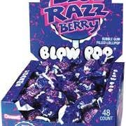 Charms Blue Razz Berry Blow Pop 48 Count 0.65 Ounce Tray for wholesale by Long Island Candy Factory
