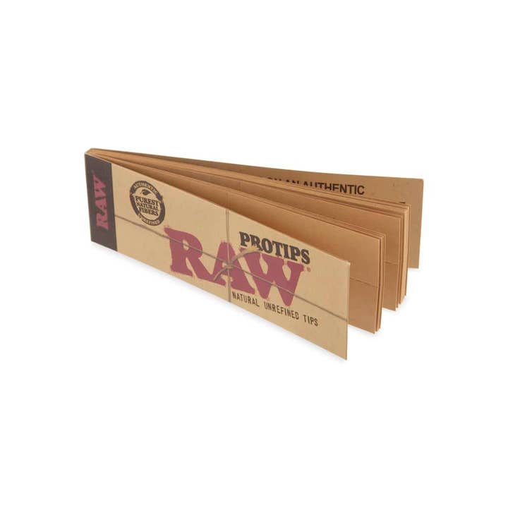 Cannatron - Wholesale Retailer Display - Paper & Novelty - RAW Papers Pro Tips Filter Tips 21pk Booklet 24ct Display