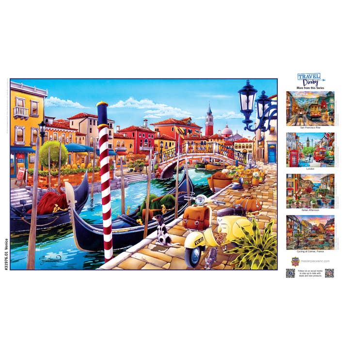Masterpieces Puzzles - Wholesale Puzzle - Adult - Travel Diary - Venice 500 Piece Puzzle3