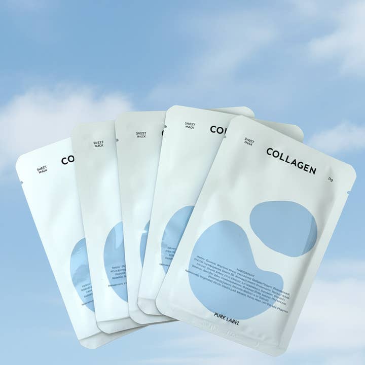CELEMENT /IN YOUR GLOW - Wholesale Skincare Face Mask - 5 Pack K-Beauty Collagen Sheet Mask Moisture & Elasticity1