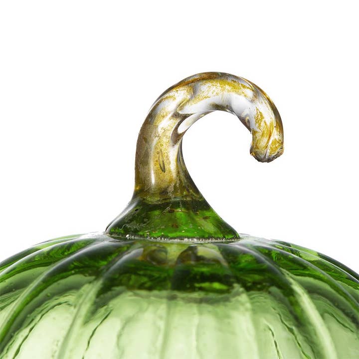 A&B Home Group Inc. - Wholesale Decorative Tabletop Object - D4x5" Emerald Harvest Glass Pumpkin2