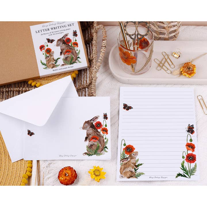 Brev Skrivning Paper | A5 Foret Kaniner Skrivning Paper for engroshandel hos Making Meadows Ltd