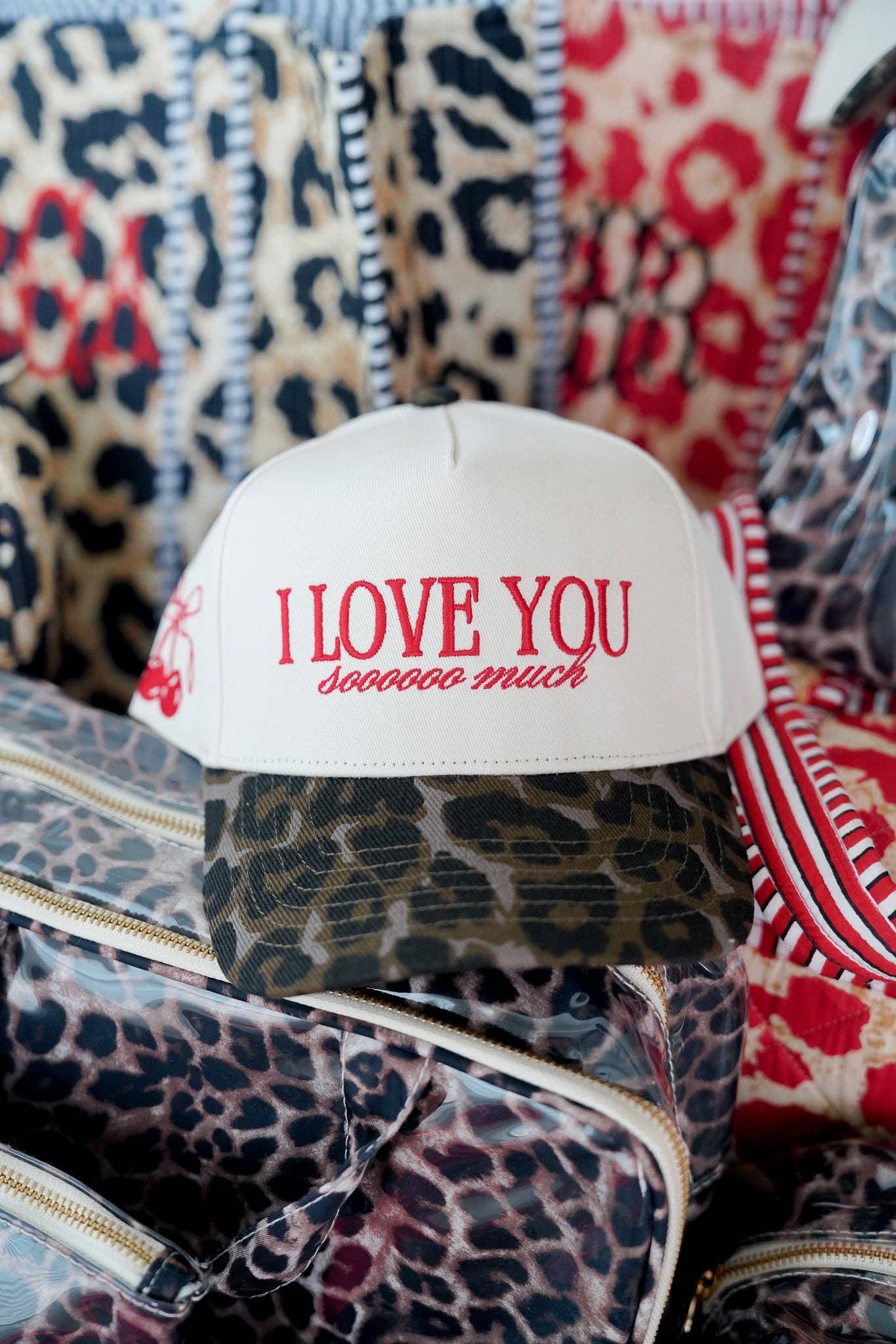 KENZKUSTOMZ - Wholesale Trucker Hat - Women's - I Love You Sooooo Much - Leopard Vintage Hat3