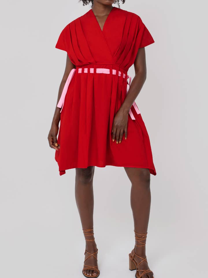 Amma Ribbon Dress for wholesale by Haveli