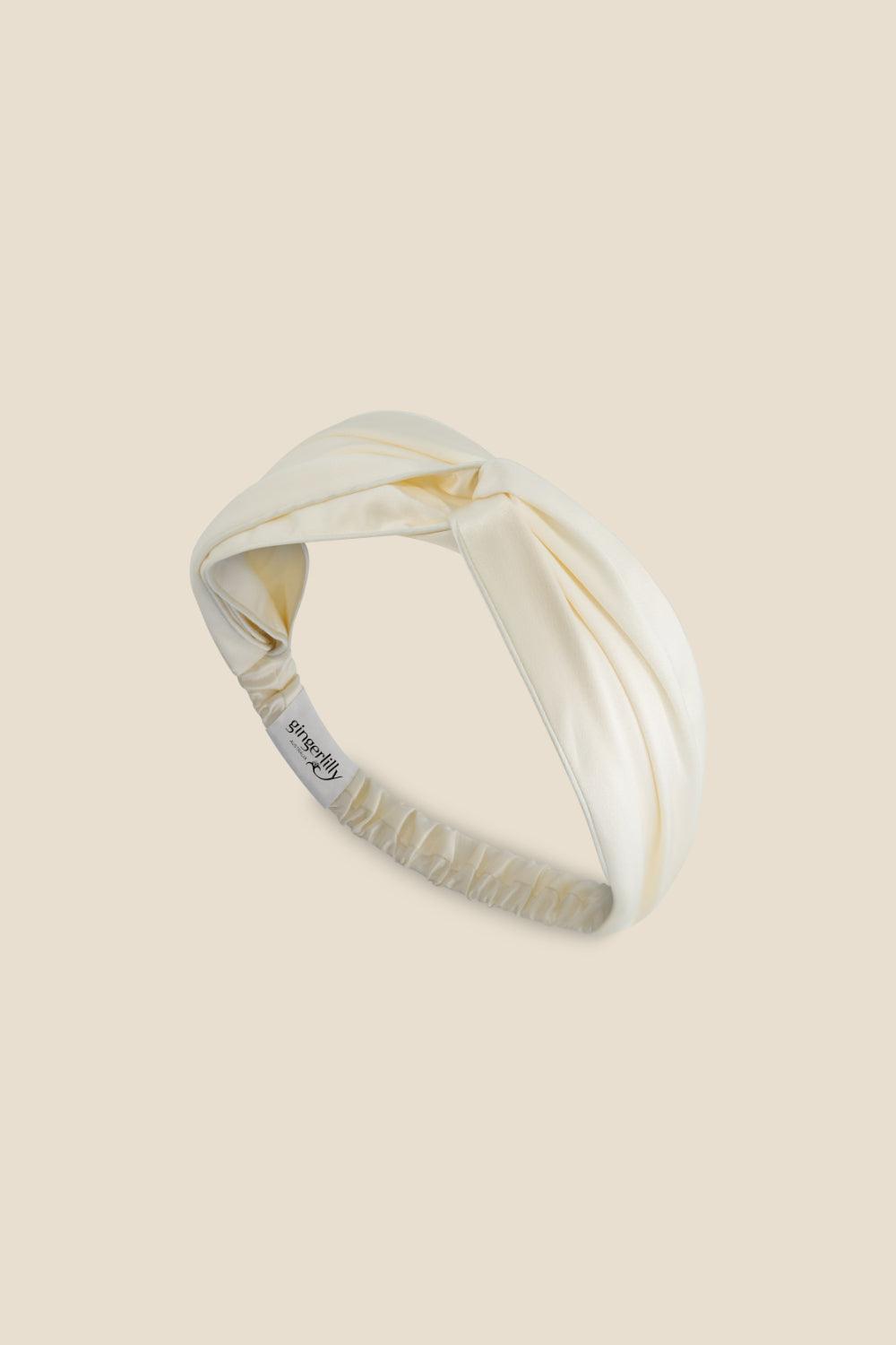 Ivoor Pure Zijde Luxe Hoofdband - Hemels Ivoor voor groothandel op Faire