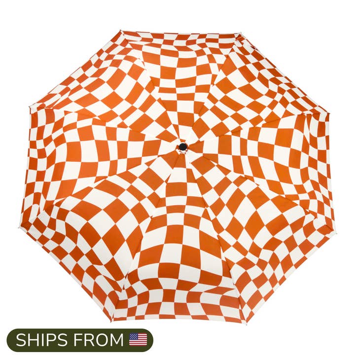 Original Duckhead USA - Wholesale Umbrella - Unisex - Peanut Butter Checkers Eco-Friendly Duckhead Umbrella