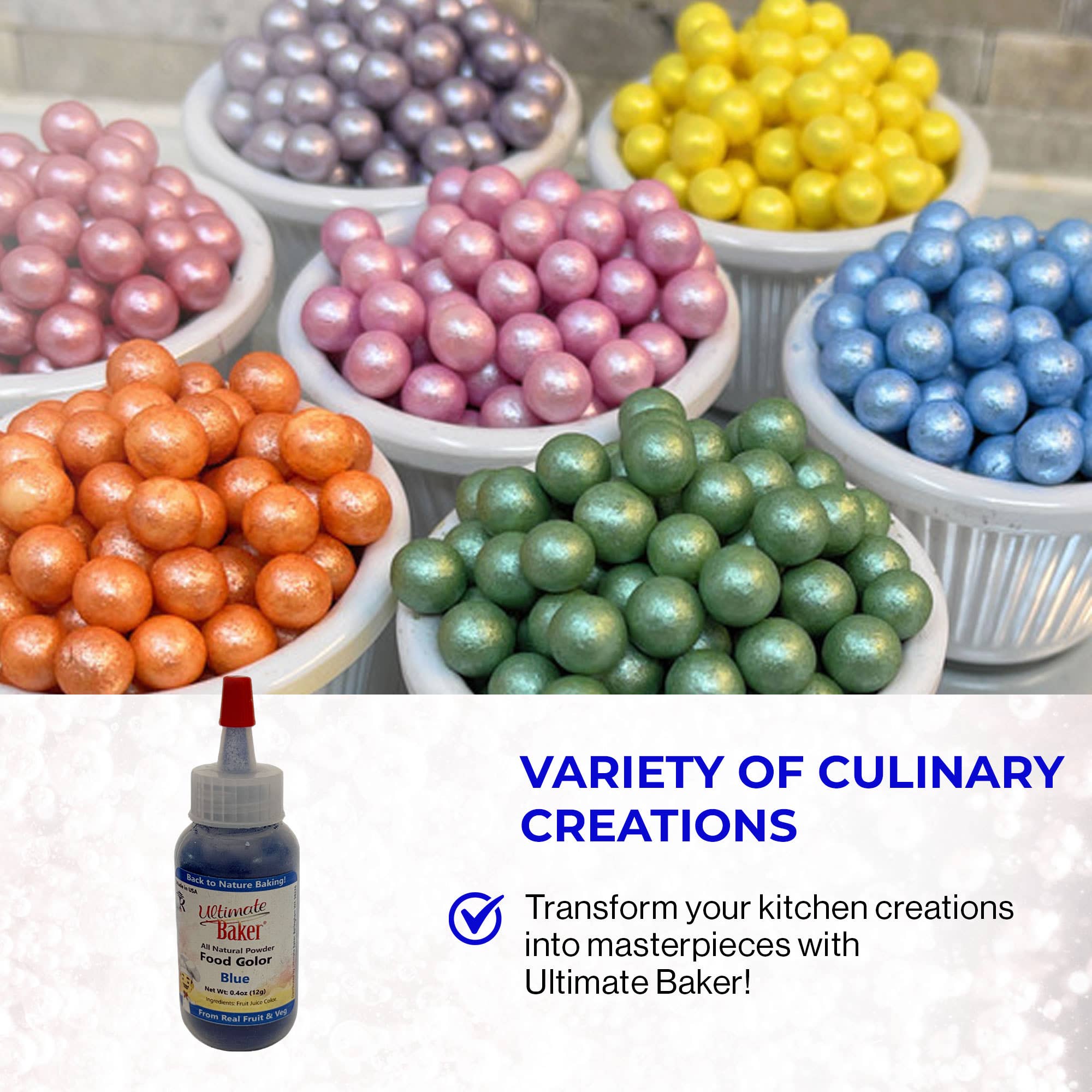 Ultimate Baker - Vente Kit de décoration de gâteau - Colorant alimentaire bleu naturel Ultimate Baker (1x12g)4