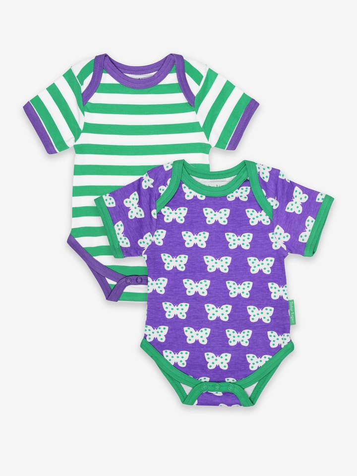 Organic Butterfly Print 2-Pack Body for wholesale by Toby Tiger