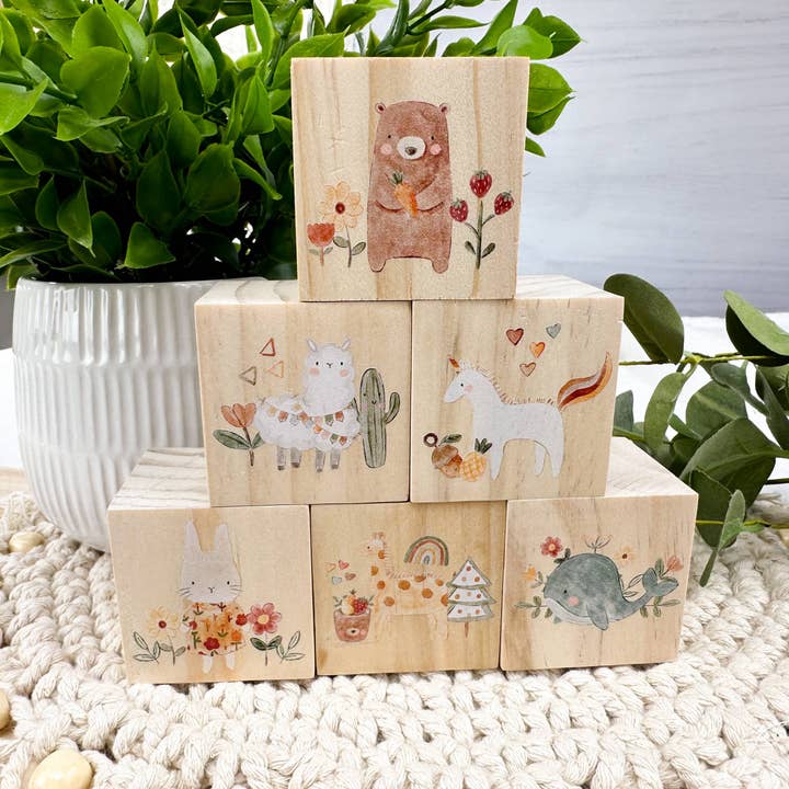 A Spotted Giraffe - Wholesale Blocks - Kids Baby - Nursery Wooden Blocks, Baby Room Decor, Baby Gifts, Boho