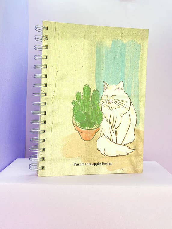 Catacus Notebook for wholesale by Purple Pineapple Design