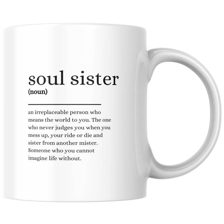 ”Soul Sister” keramisk mugg 11oz stort handtag för wholesale av Lunabuloona
