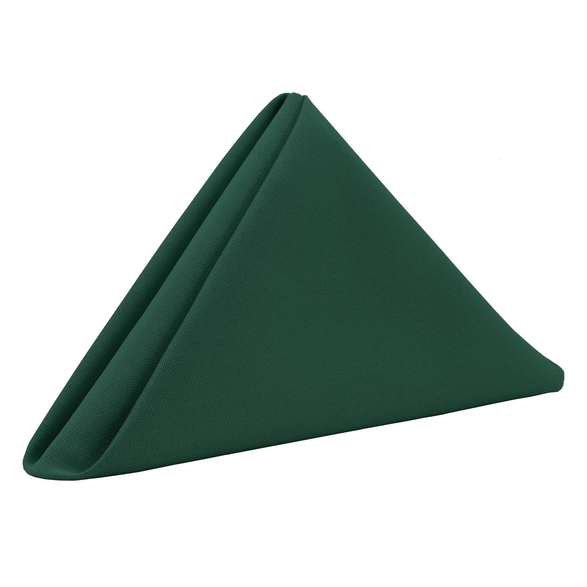 YOUR CHAIR COVERS - Wholesale Dinner & Cloth Napkin - 20 inch Polyester Cloth Napkins Hunter Green (Pack of 10)1