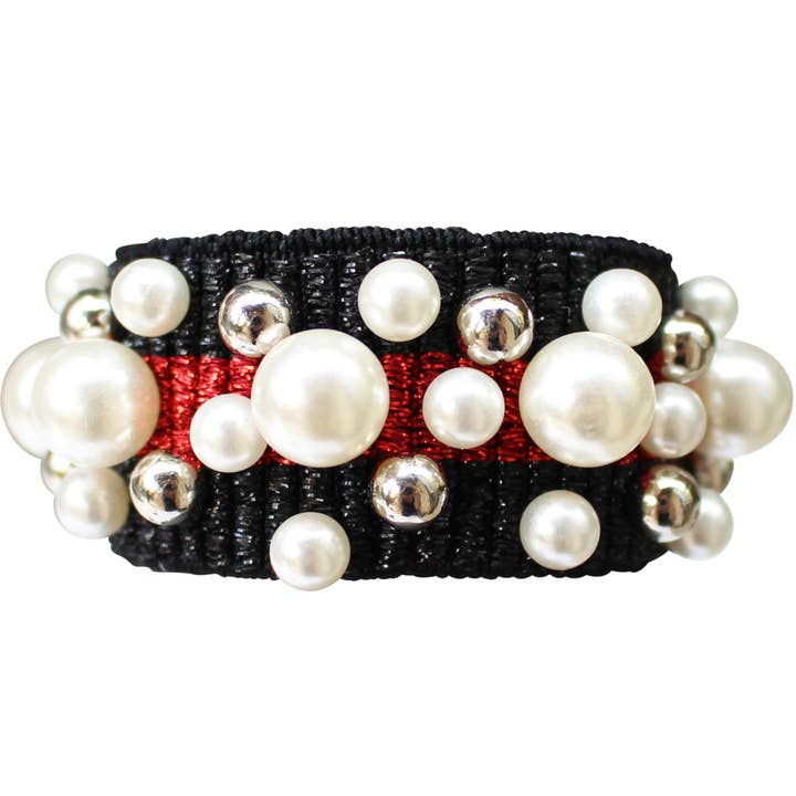 Gemelli – Engroshandel Hårbånd - Dame – Perle Stud Hair Tie18