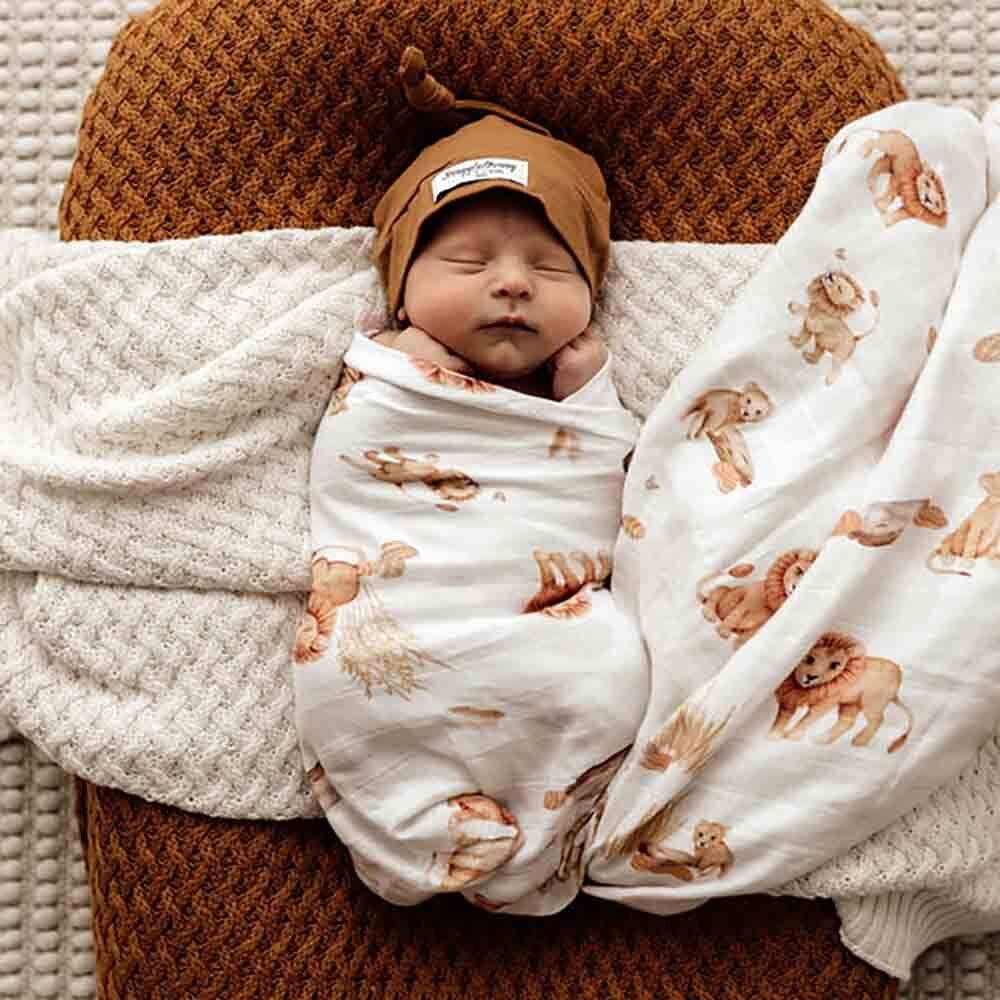 Snuggle Hunny - Wholesale Swaddle - Baby - Lion Organic Muslin Wrap3