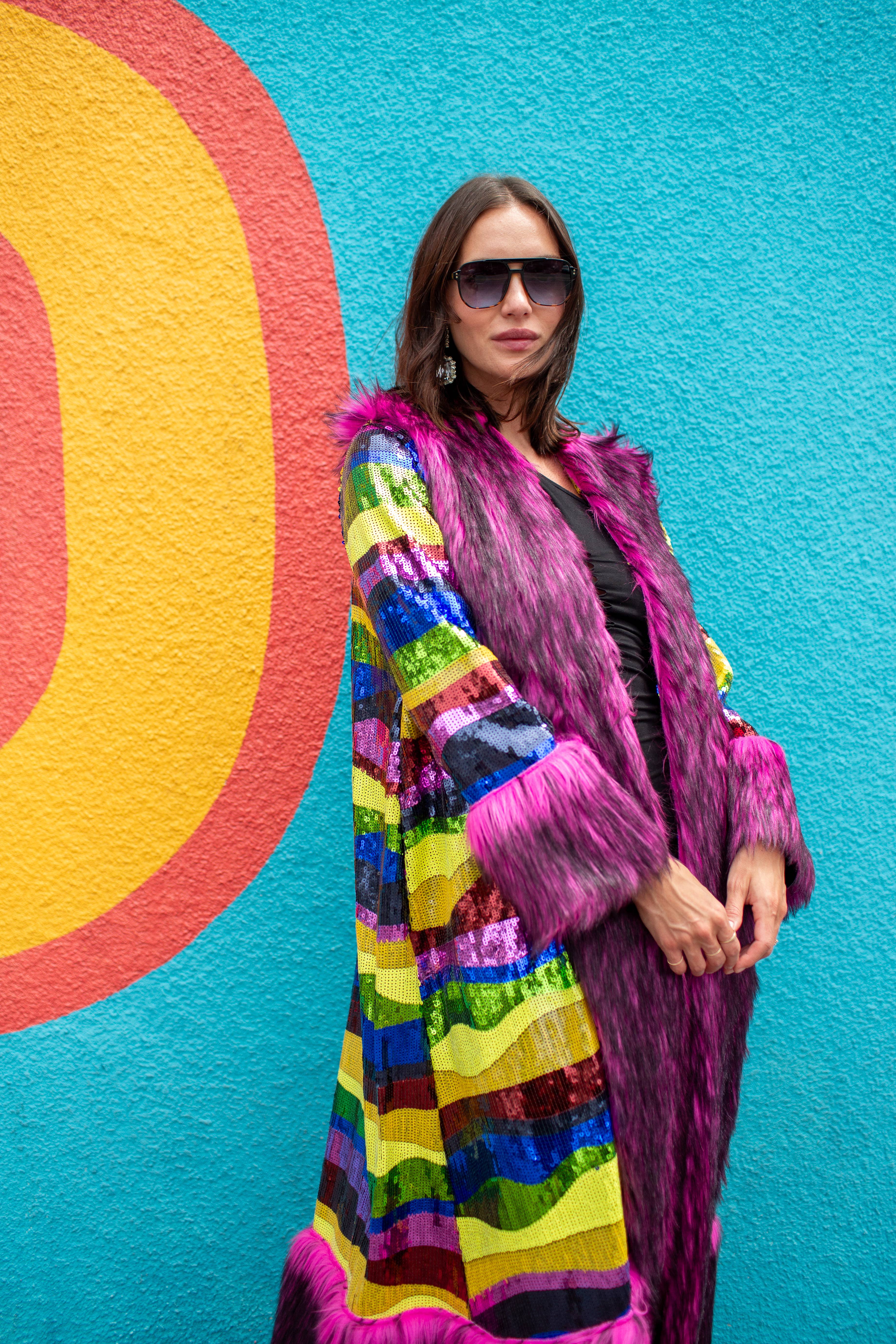 Jennafer Grace – Engroshandel Jakke - Dame – Penny Deluxe regnbuevej jakke i imiteret pels3