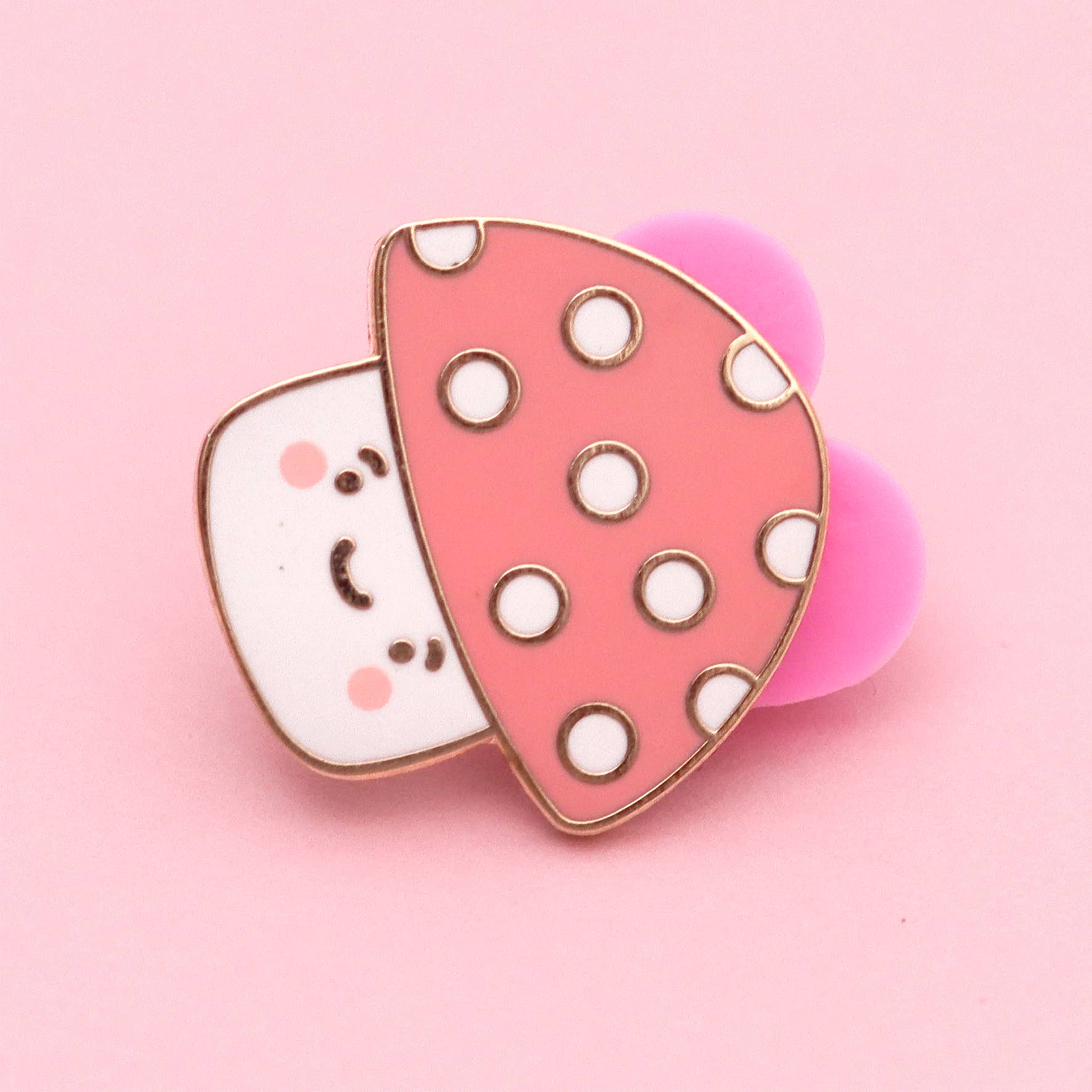Fluffmallow (Custom duties for USA are pre-paid by us) - Wholesale Lapel Pin/Button - Cute Kawaii Mushroom Enamel Pin6