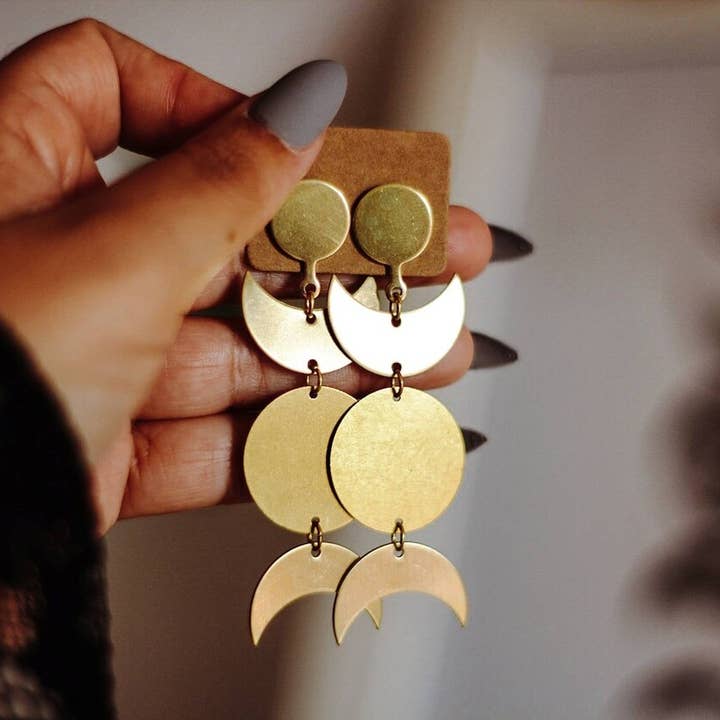 Orecchini Fasi Lunari per la vendita all'ingrosso da parte di MusaLuna