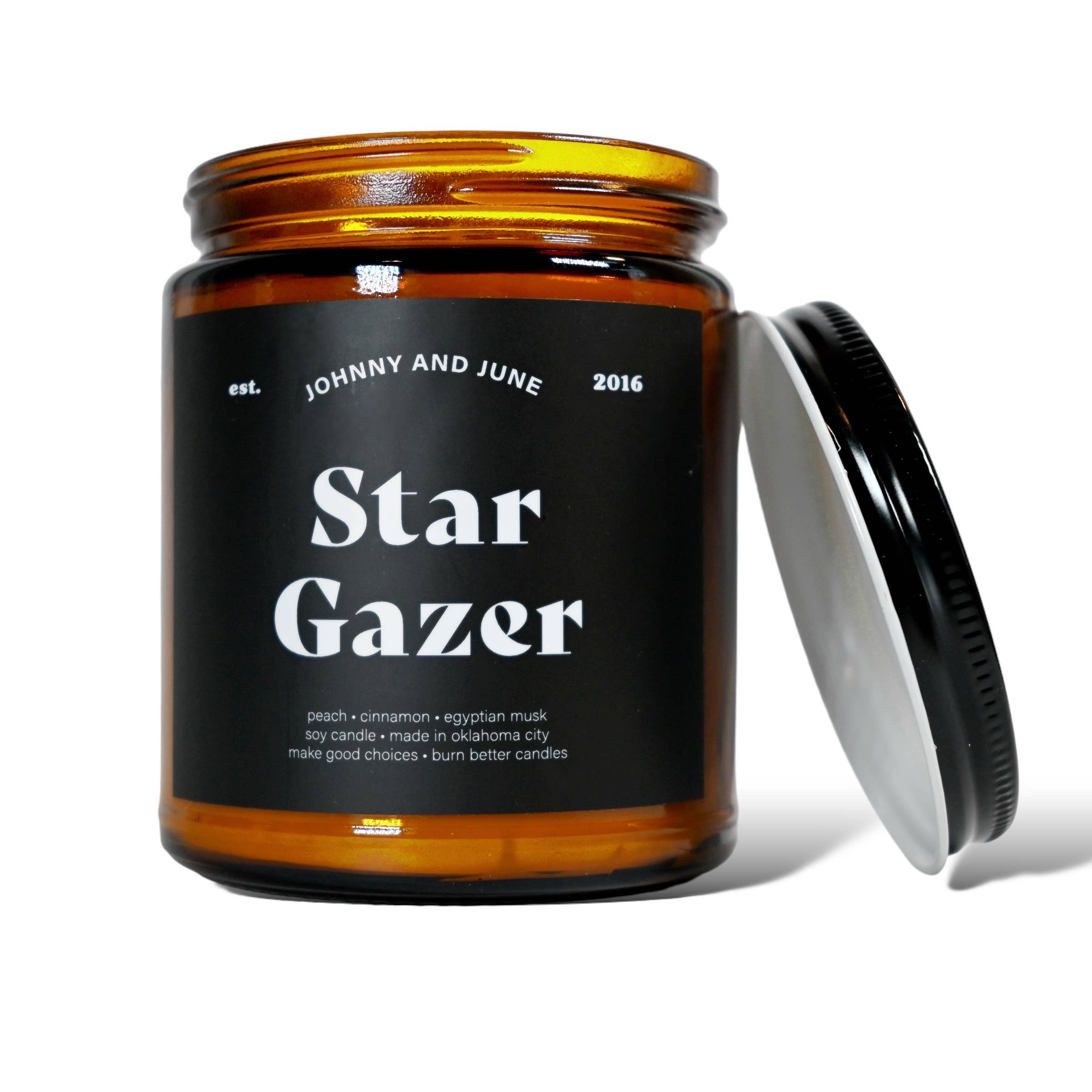 Johnny and June - Wholesale Jar/Filled Candle - Stargazer 8oz Soy Candle1