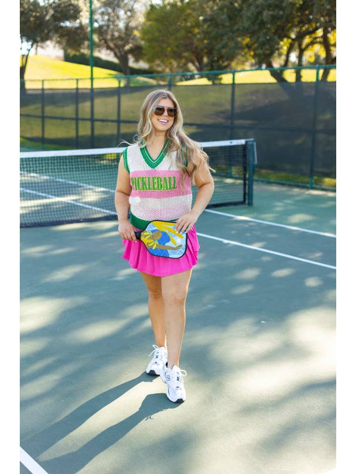 Multi Pickle-ball Sweater Vest for wholesale on Faire11