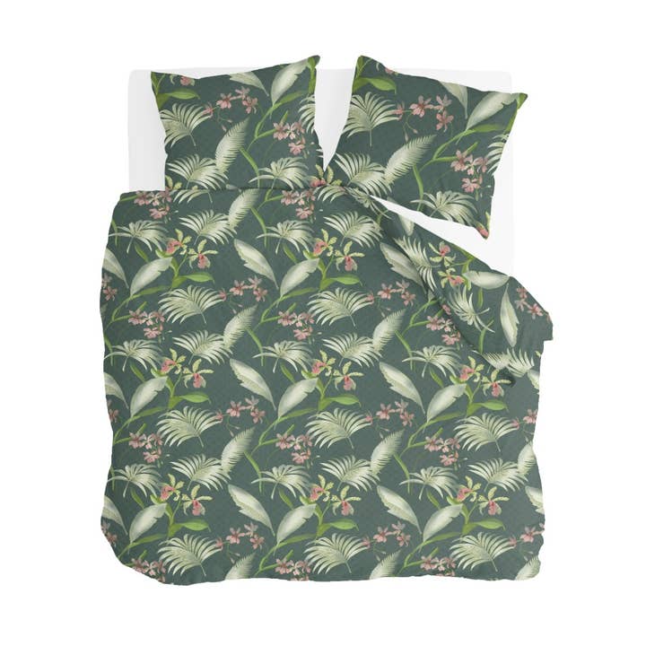 Flores verdes Funda nórdica Byrklund Greens & de venta al por mayor en Faire