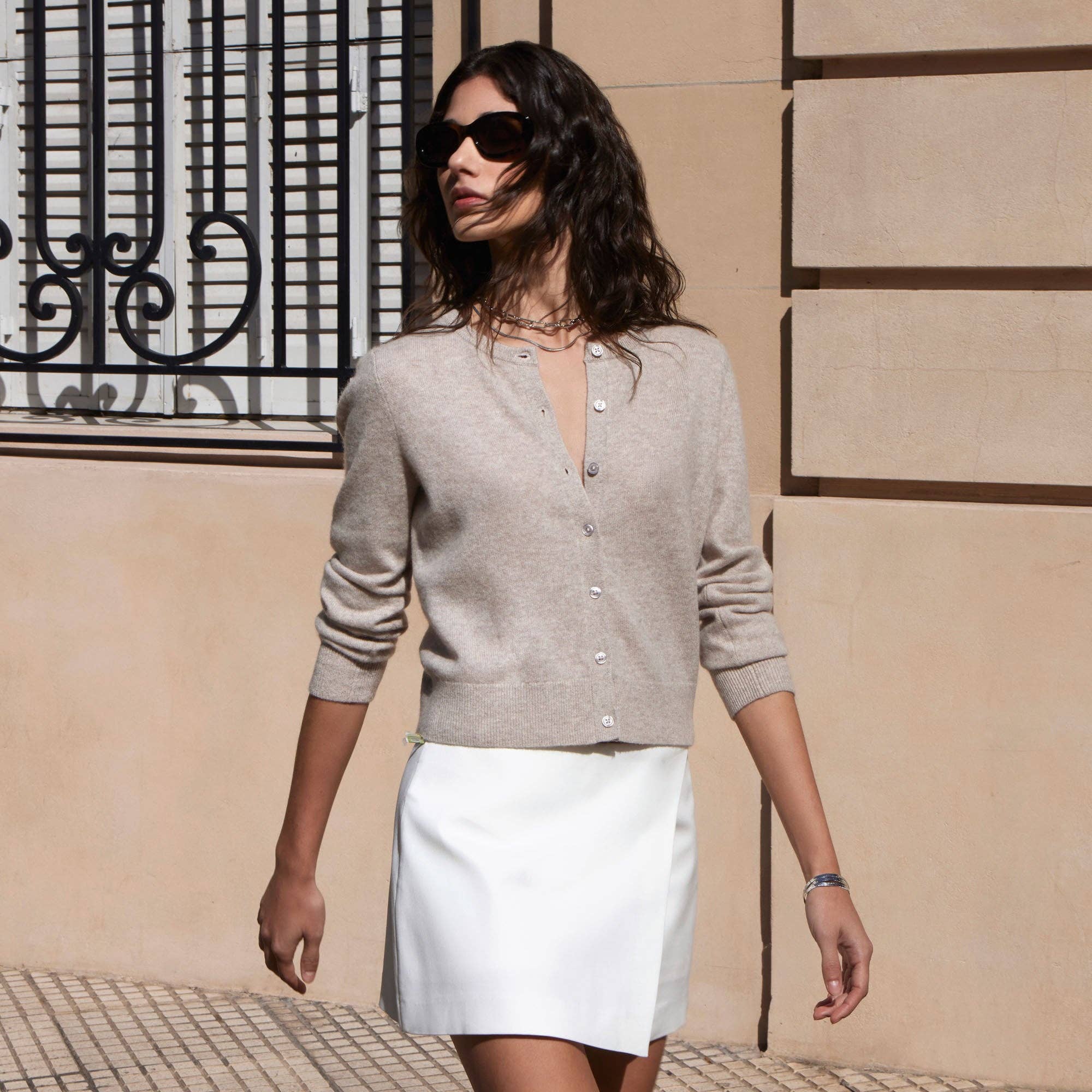 Italic - Wholesale Cardigan - Women's - Sadie Cashmere Crew Cardigan6