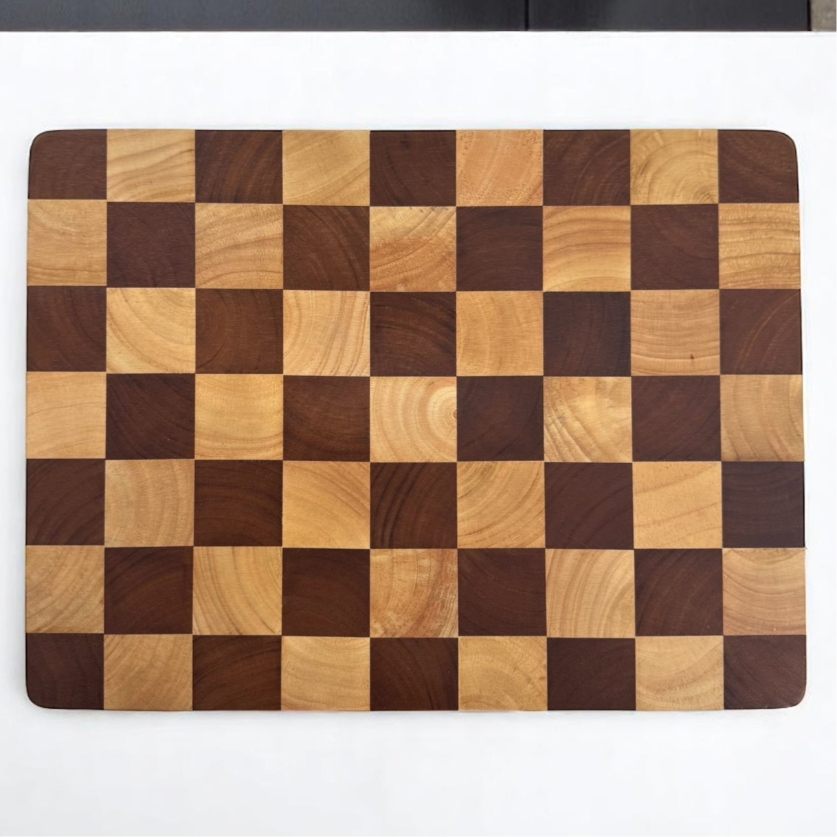 Mensch Kippah - Wholesale Cutting Board - Solid Wood End Grain Challah Cutting Board Handcrafted #21