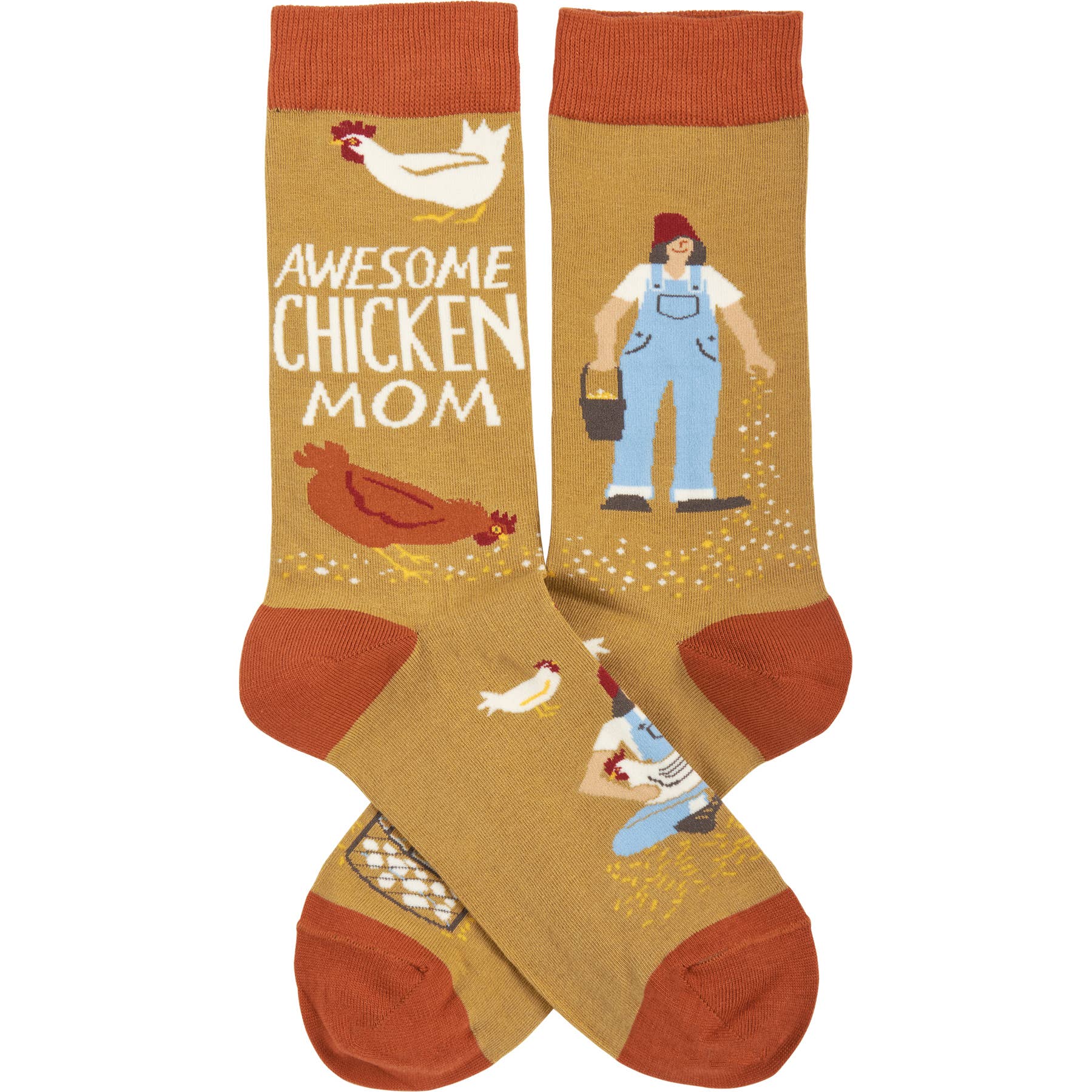 Primitives by Kathy - Wholesale Socks - Unisex - Awesome Chicken Mom Socks1
