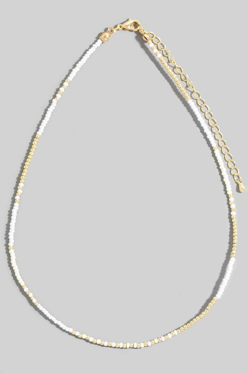 The Looks by Fame Accessories - Wholesale Pendant/Charm Necklace - Mixed Seed Beaded Necklace3