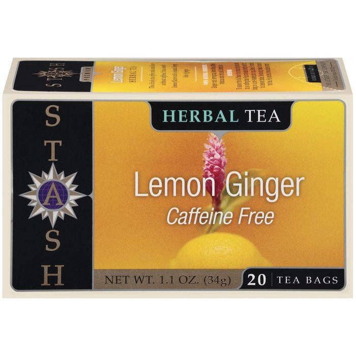 KeHE Distributors, LLC - Wholesale Loose Tea - Stash Lemon Ginger Caffeine Free Herbal Tea Bags 20 Ct0