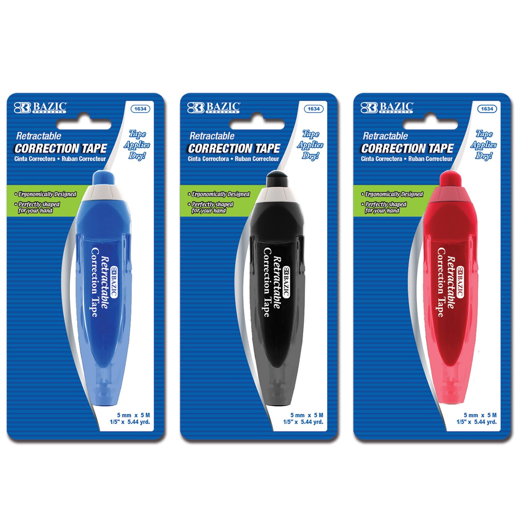 Luna Office Supply -  Everyday Essential - Wholesale Tape - 5 mm x 196" Retractable Correction Tape2
