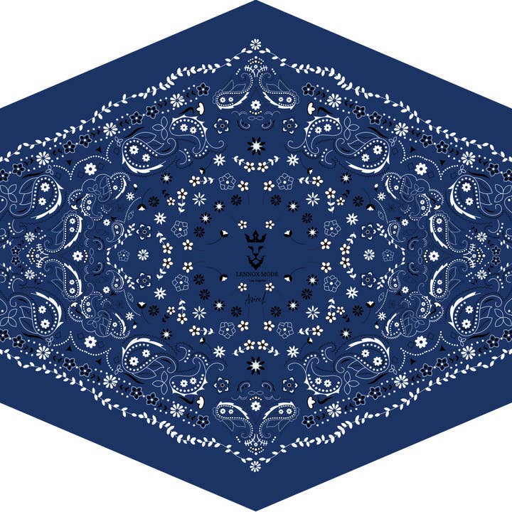 Malibu & Beyond Co /LENNOX MODE - Venta al por mayor Bandana - Mujer - ¡Bandana icónica clásica de cachemir del rock & roll en forma de diamante!