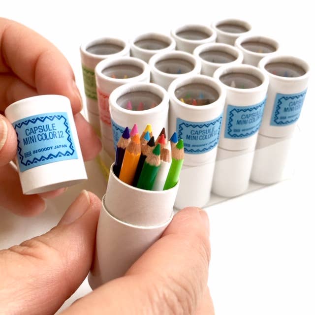 BCmini - Wholesale Colored Pencil - 21602 12 sets of 12 mini pencils in mini paper tube-1236