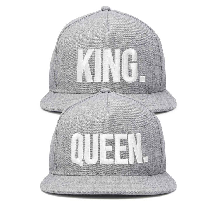 Dalix - Wholesale Flat-brimmed cap – Unisex - DALIX King Queen Hat Set Mens Womens Flat Bill Couples Cap17