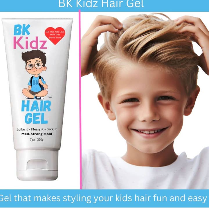 Bonsai Kids Hair Products - Wholesale Hair Styling Gel/Mousse - BK Kids Hair Gel - 7 oz Boys Hair Gel