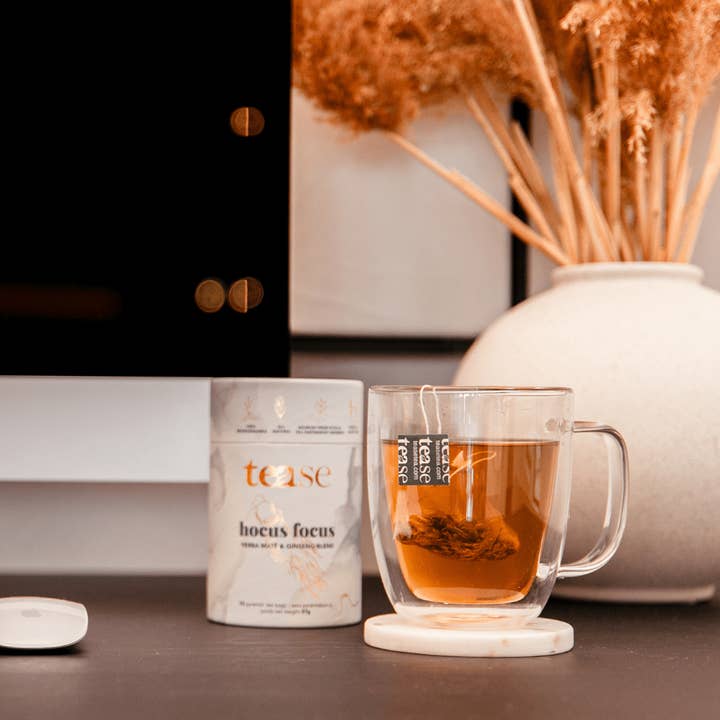 Tease | Wellness Tea Blends + Accessories - Wholesale Health/Detox Tea - Focus & Flow Adaptogen Ginseng + Ginkgo Superfood Tea Blend